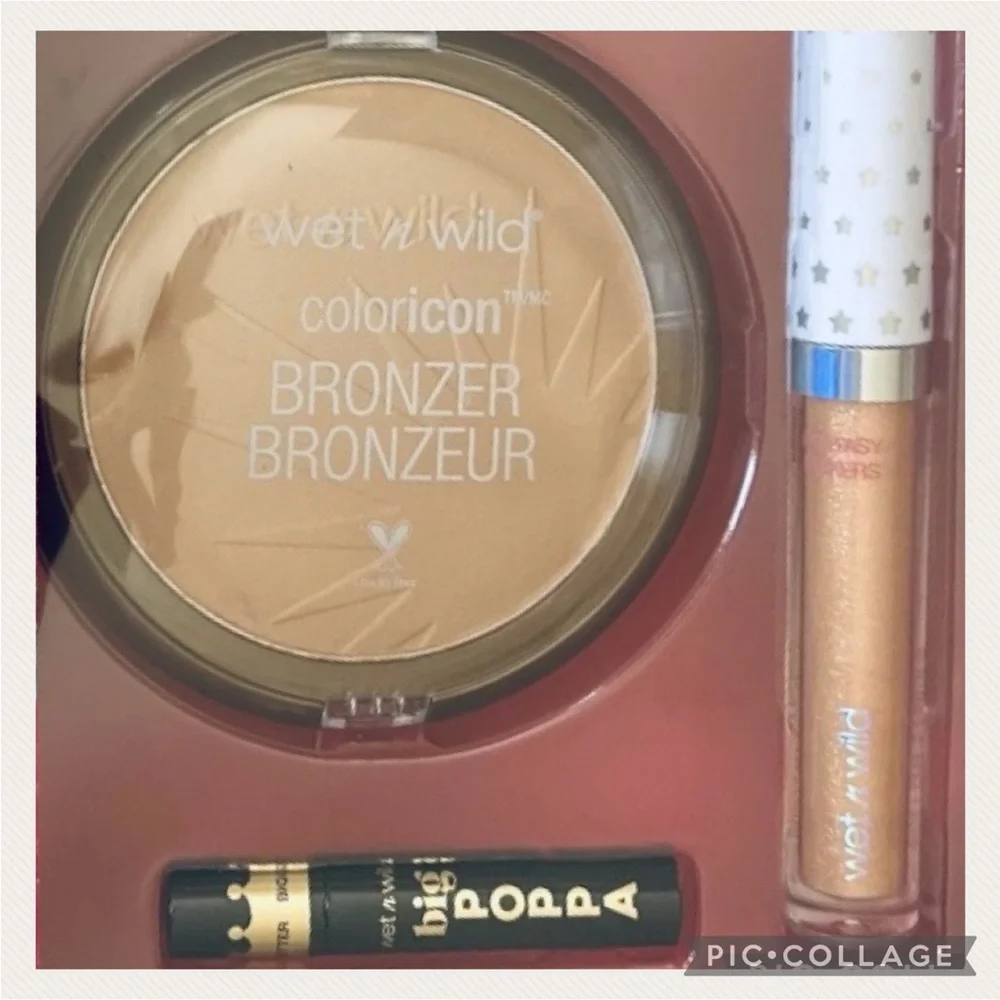 NWT Shimmering Wet n Wild Eye See That Glow Set Bronzer 3 Piece Kit